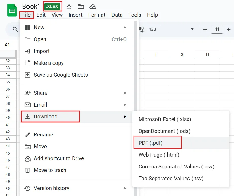 drive-download as pdf تبدیل اکسل به pdf با گوگل درایو